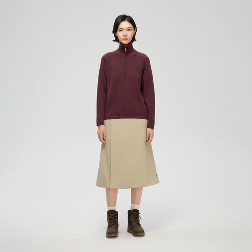 北极狐 女士羊毛混纺针织衫 25秋冬保暖美利奴羊毛毛衣 14600257 商品图3