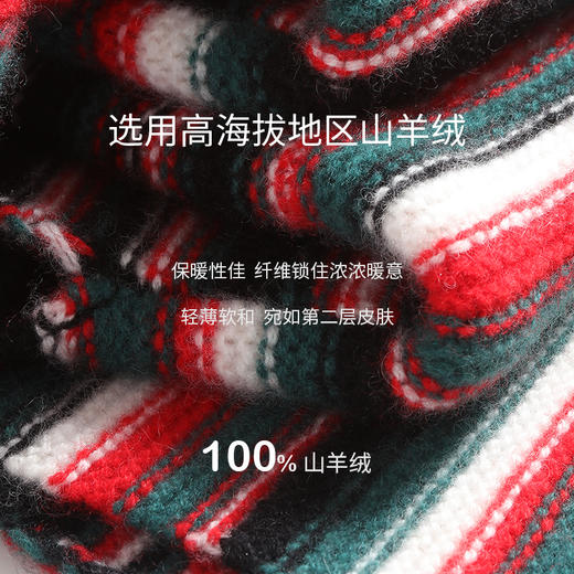 西藏羊绒超长款条纹连衣裙  SJF96W342N 商品图2