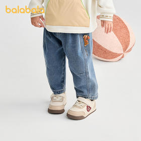 巴拉巴拉儿童牛仔裤男女宝宝长裤宽松2025冬季新款潮