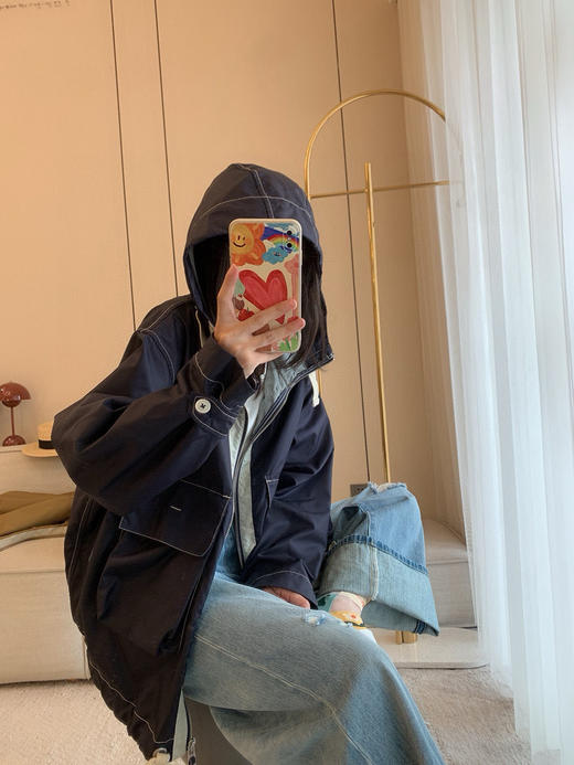 823-3 极限特惠 45R 叶山限定款 抽绳连帽夹克 宽松版我穿L 商品图2