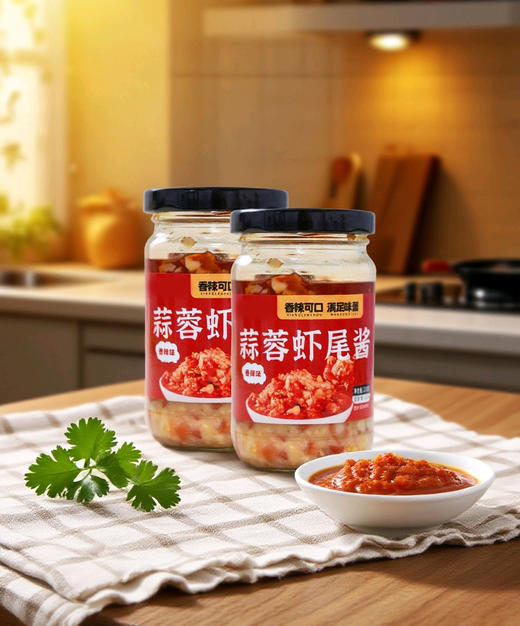 👑宅家复刻大排档招牌味❗💰19.9抢2瓶【牛长远 蒜蓉虾尾酱】，一瓶不到10块钱，虾肉Q弹紧实，蒜香醇厚不刺鼻 🔴精选优质大蒜🧄和新鲜虾尾肉🍤 商品图5