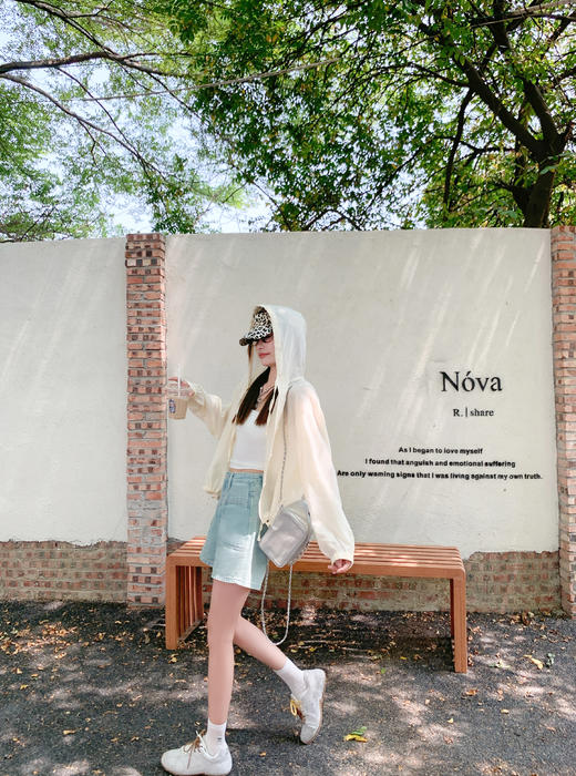 【149元任选2件】最后一波现货！宽松慵懒风连帽防晒开衫 商品图9