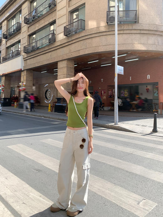 <曾小咸推荐>现货秒杀！最后一波 ！！ 2色休闲工装裤 日常199.99 立减110 秒杀89.99！ 商品图14