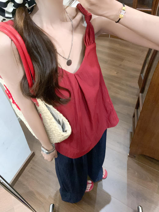 <曾小咸推荐>3.26现货秒杀 ！微信超特价！2色休闲裤 日常199.99 立减120 秒杀79.99！！ 红色吊带上衣 秒杀59.99！ 商品图11