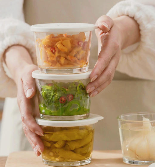 🔥低价秒杀，💰9.9到手4只【竖纹/平面玻璃保鲜密封罐】❗玻璃密封罐也太香了吧！厨房收纳新宠😍高颜值打造精致厨房 ✅透明瓶身+简约设计，收纳也能美美哒～坚固耐用，易清洁保养，省时省力 商品图5