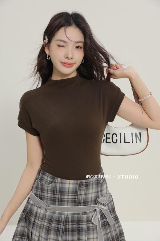 【GZ】无忧购韩系辣妹立领飞飞袖百搭修身显瘦短袖T恤5211（截单后3-5天发货) 商品图6