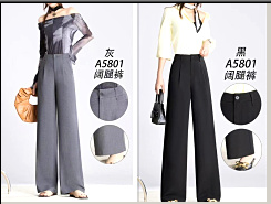 585801含羊毛阔腿裤