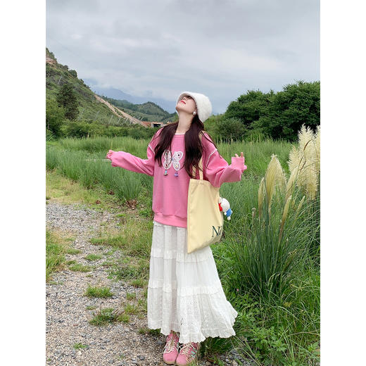 <曾小咸推荐>现货秒杀 ！微信超特价！蕾丝蝴蝶结卫衣 日常199.99 立减110 秒杀89.99！！ 商品图4