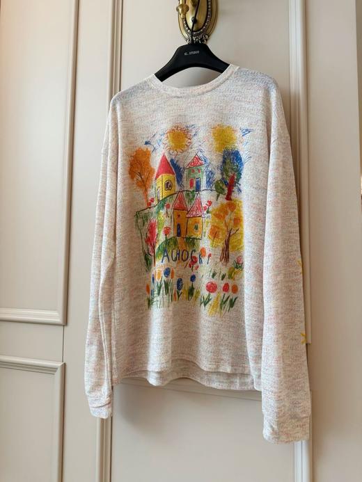 韩定手绘涂鸦衫特殊纱线透气随身T恤 商品图10