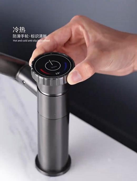 SQ：6042 哈登全铜招财猫龙头-枪灰 商品图1