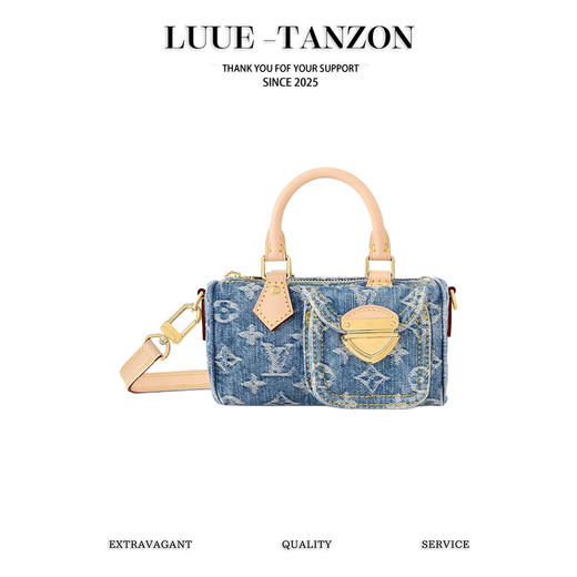 驴家Nano Speedy 牛仔布手袋 (JPH) 商品图0