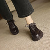 阿么手工女鞋高跟系带小皮鞋2025新款法式假日学院风真皮单鞋7CM 商品缩略图4