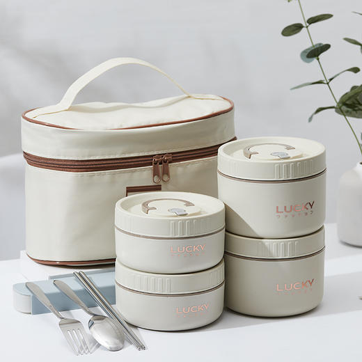 【GZ】无忧购【开学好物】【甄选】保温饭盒多层独立分装密封防漏上班族学生带饭304不锈钢（截单后3-5天发货) 商品图2