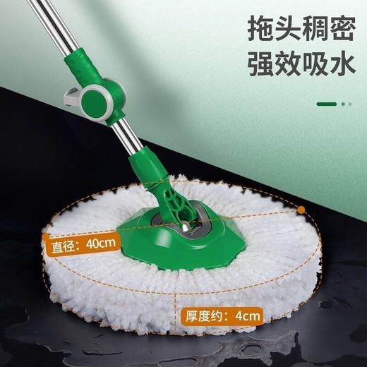 【甩水拖】美丽雅绿行星旋转拖把手压式免手洗墩布桶懒人双驱动地拖家用拖地神器 桶*1、杆*1、拖布*2 商品图4