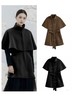 【高端系列】手工定制7720款100%绵羊毛赫本风披肩斗篷双面尼外套-喜出 商品缩略图0