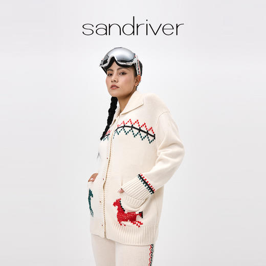 手工哈尼绣羊绒开衫  SJF97W240N 商品图1