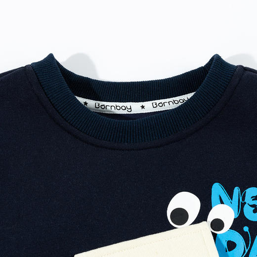 贝贝怡2025春秋新款男童撞色运动休闲套装舒适卫衣卫裤ZB3ET037 商品图8