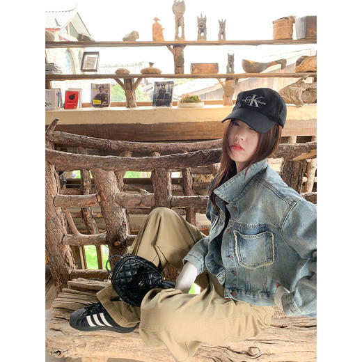 【169元任选2件】最后一波现货！卡其色设计感复古直筒牛仔裤 商品图3