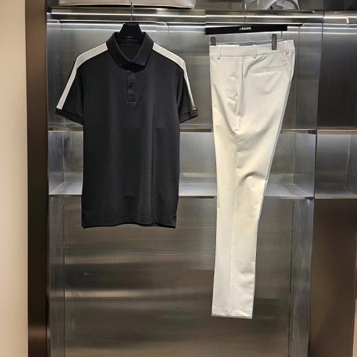 J林家男士短袖经典撞色刺绣logo polo衫柔软舒适吸汗透气M224153 商品图1