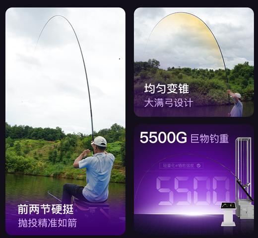 佳钓尼传奇轻量大物竿轻量化设计轻松应对复杂鱼情 商品图1