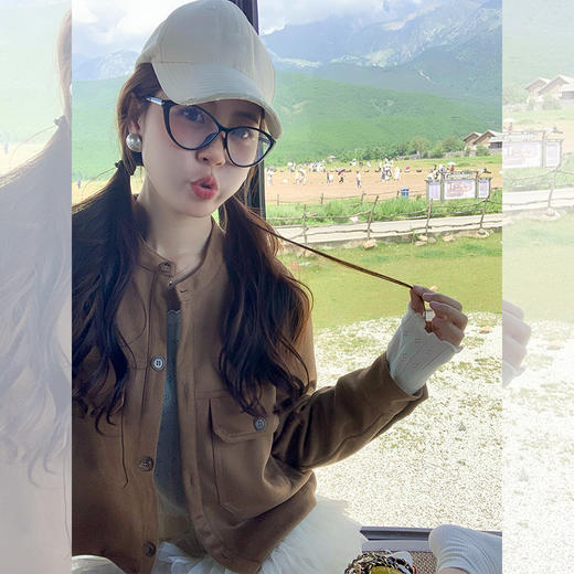 <曾小咸推荐>2.17现货秒杀 ！微信超特价！复古麂皮夹克外套 日常229.99 立减110 秒杀119.99！！ 商品图2