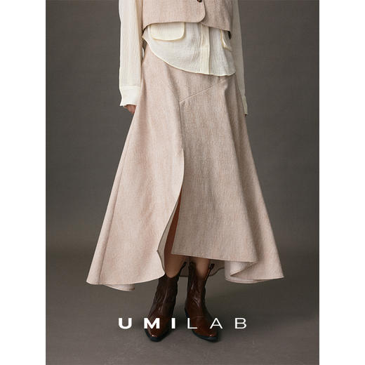UMILAB｜浮影*美利奴羊毛+长绒棉 复古马甲/长裤/半裙套装E263W 商品图4