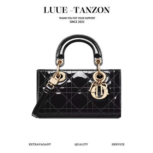 迪奥   横板戴妃手提包 漆皮/白色（LZ） 商品图0