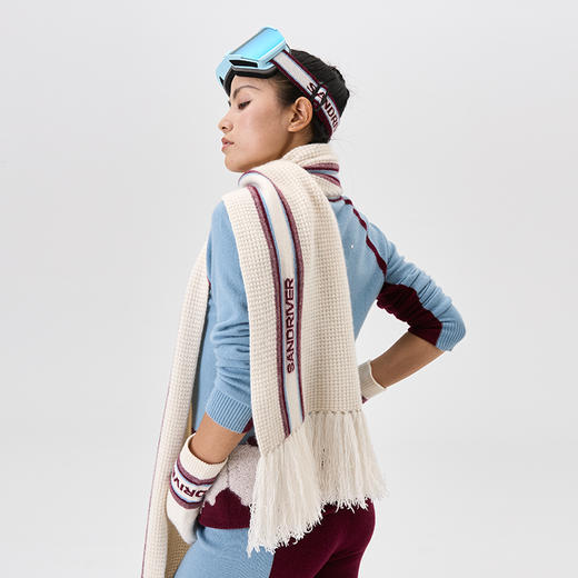 羊绒针织流苏围巾  SJF97P781A SJF97P781N 商品图6