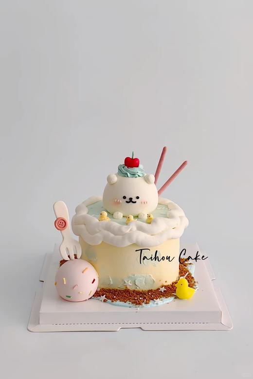 自嘲熊小动物卡通蛋糕-低糖处理无添加 商品图0