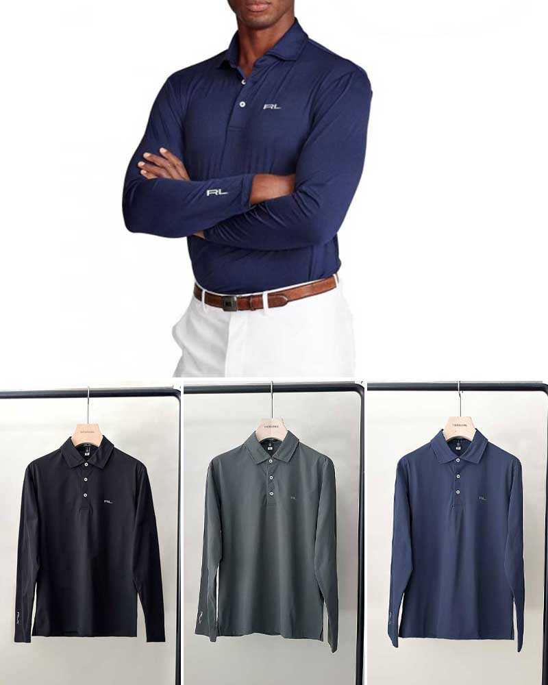 单品包邮现货 THS-限时 RLX马球 高尔夫系列 排汗吸湿功能 长袖衬衫 3色  AH2504