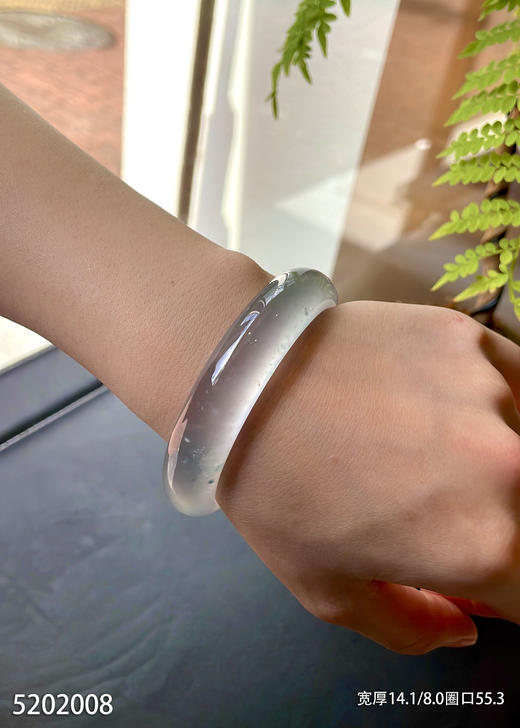 玻璃种飘花手镯【5202008】圈口55.3~具体价格微信咨询 商品图4