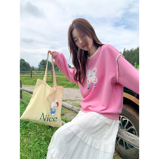 <曾小咸推荐>现货秒杀 ！微信超特价！蕾丝蝴蝶结卫衣 日常199.99 立减110 秒杀89.99！！ 商品图3