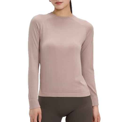 【路路精选】秋冬新款莱赛尔天丝透气运动弹力修身跑步健身服休闲瑜伽服长袖无胸垫 商品图4