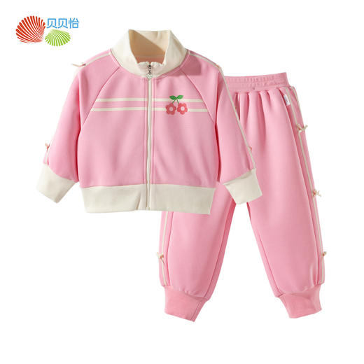 贝贝怡春秋季新款女童甜酷立领卫衣+束脚裤两件套运动休闲舒适耐磨套装ZB3ET029 商品图6