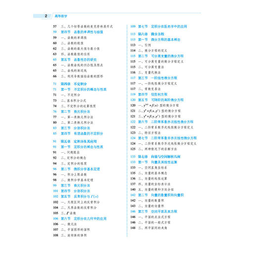 高等数学 第5五版 全国高等医药院校药学类专业第六轮规划教材 刘艳杰 主编 供医药类专业用 9787521454338中国医药科技出版社 商品图3