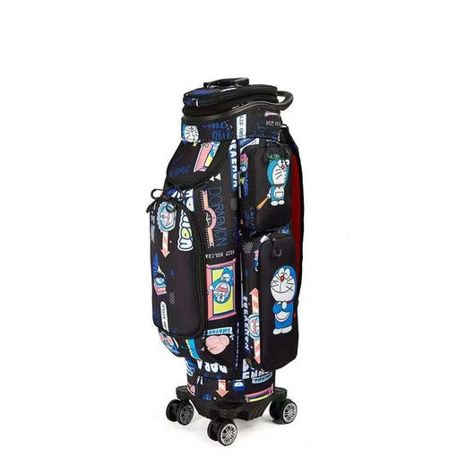 高尔夫多来A梦航空伸缩球包 4向轮 带刹车  防尘罩密码锁 商品图4