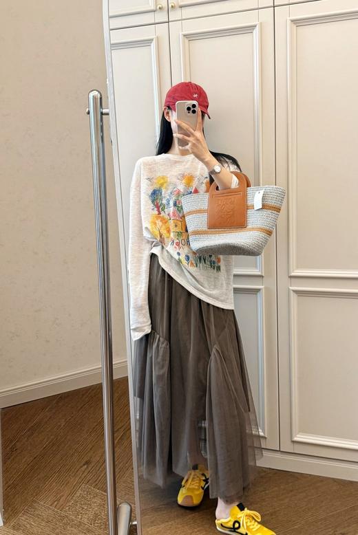 韩定手绘涂鸦衫特殊纱线透气随身T恤 商品图3