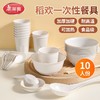 【批发】美丽雅一次性稻欢餐具套装杯碗碟筷10人份套装 1袋 商品缩略图6