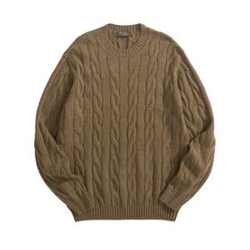 男款羊绒麻花针织毛衣015
