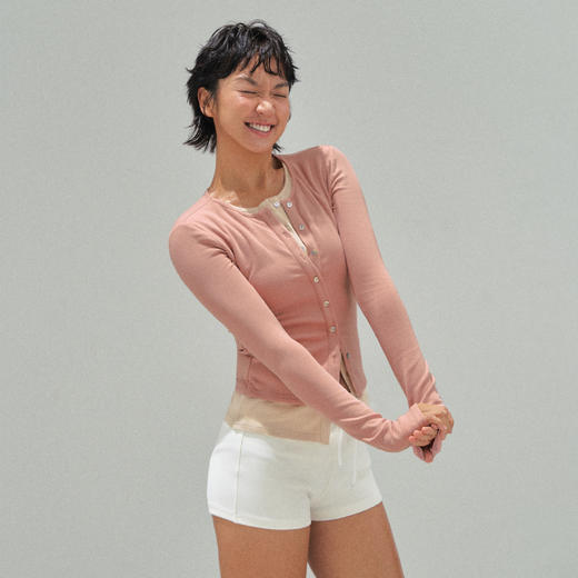 Ariseism 美式复古长袖T恤女秋季新款修身上衣 商品图3