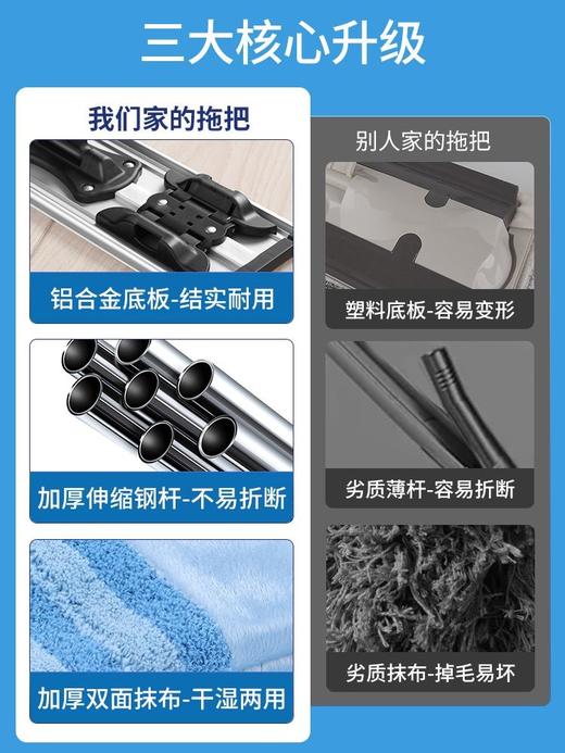【夹布款】美丽雅亲亲400平板拖把 商品图3