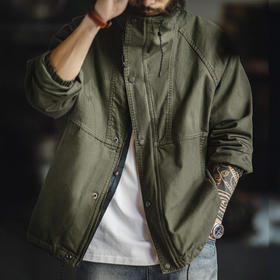 马登工装美式复古立领M65夹克防风廓形军绿色硬汉vintage外套男秋