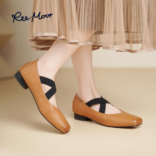 Reemoor睿慕2025秋季新款猪鼻子玛丽珍芭蕾舞单鞋R2V541 商品图13