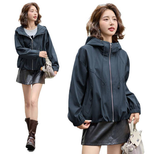秋季连帽抽绳设计宽松轻奢减龄百搭女式外套NSYY66168 商品图4