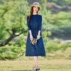 复古碎花连衣裙新款时尚田园风收腰气质百搭中长款裙SYY2415 商品缩略图0