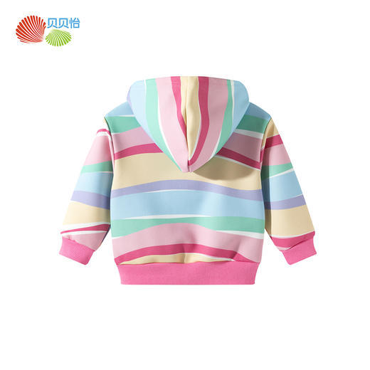 贝贝怡女童外套25春秋新款儿童连帽上衣秋装运动卫衣柔软休闲外套ZB3ES062 商品图4