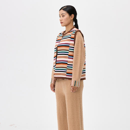 西藏手工邦典条纹马甲  SJF97W234N 商品图7