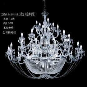 25859-16+10+4+4+6+3吊灯、玻璃弯管（运费自理）