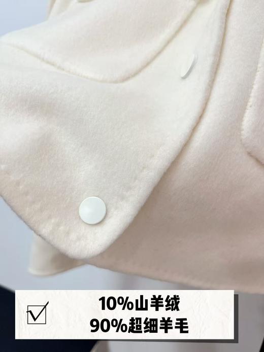 【高端系列】手工定制2076款10%山羊绒➕90%超细羊毛短款粗针明线短款双面尼外套-喜出 商品图4