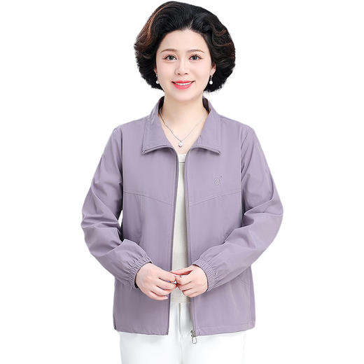 BS-3192中年妈妈春装外套女2025新款洋气薄款防晒衣中老年上衣60多岁夹克 商品图4